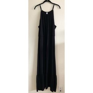 Old Navy Black Halter Jersey Maxi Dress A18